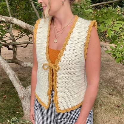 Crochet kit - The Hallie Tie Front Top | Chunky crochet project | full DIY crochet kit | autumn crochet | beginner friendly 