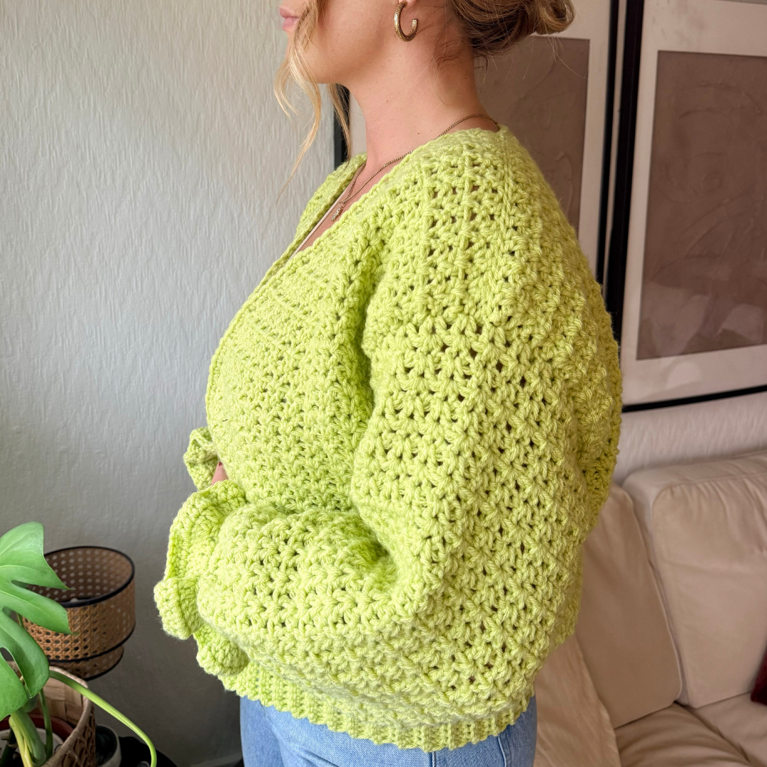 Ivy cardigan crochet kit | cardigan crochet kit | crochet gift set | easy crochet cardigan | how to crochet | DIY crochet kit