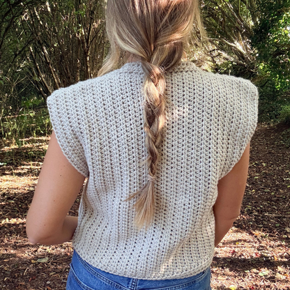 The Sophie button Tank Top | Crochet kit | autumn crochet kit | DIY crochet tank top