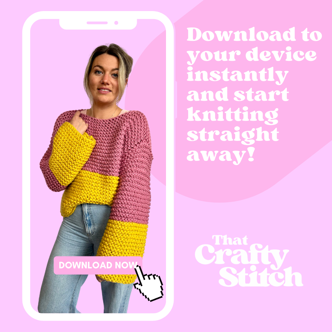 beginner jumper digital knitting pattern