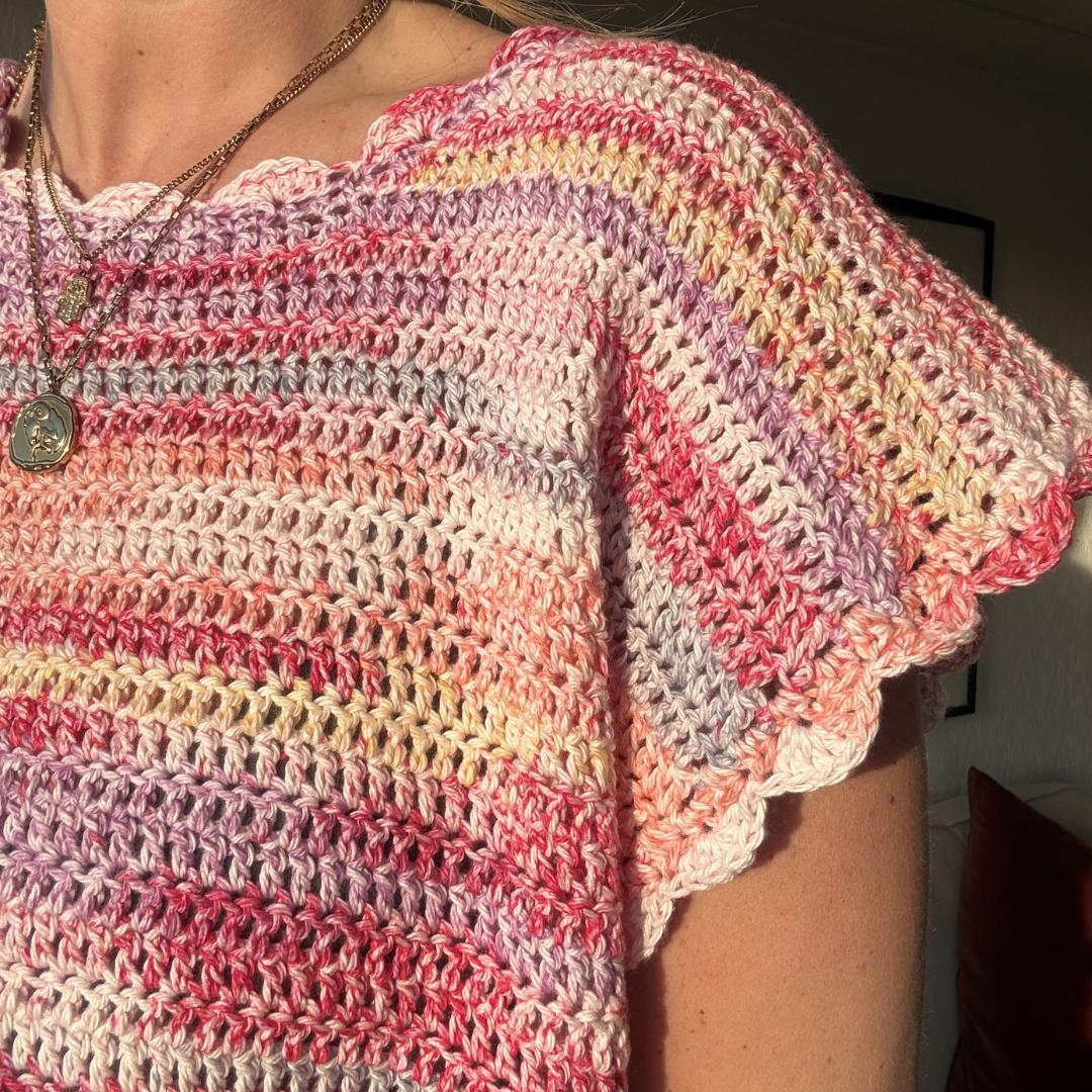 Hallie tee - summer crochet kit | DIY crochet kit | beginner friendly 