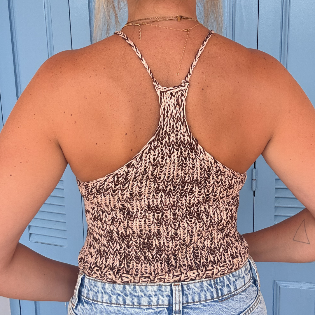 Tori tank top knitting kit | DK cotton knit kit | confident beginner knit kit | summer top knitting kit