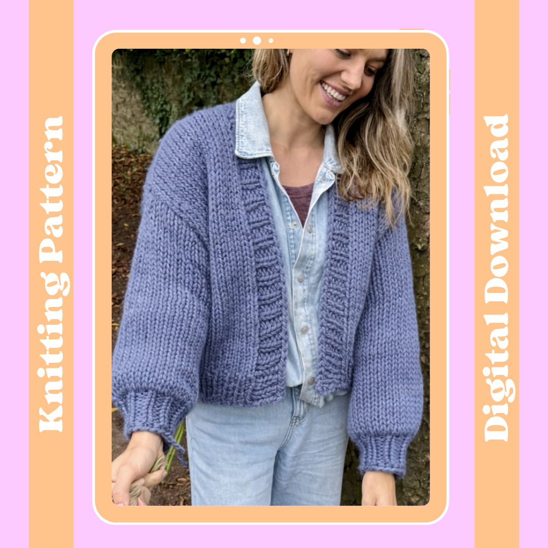 Margo Cardigan knitting pattern | digital knitting pattern | super chunky cardigan knitting pattern | digital download
