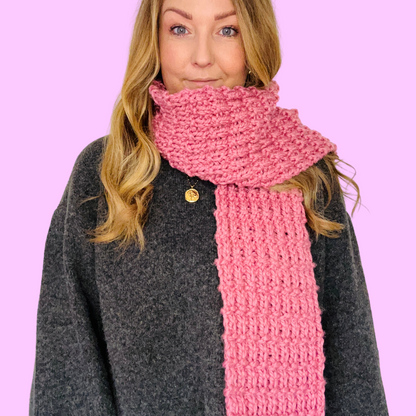 beginner friendly scarf merino wool knit kit