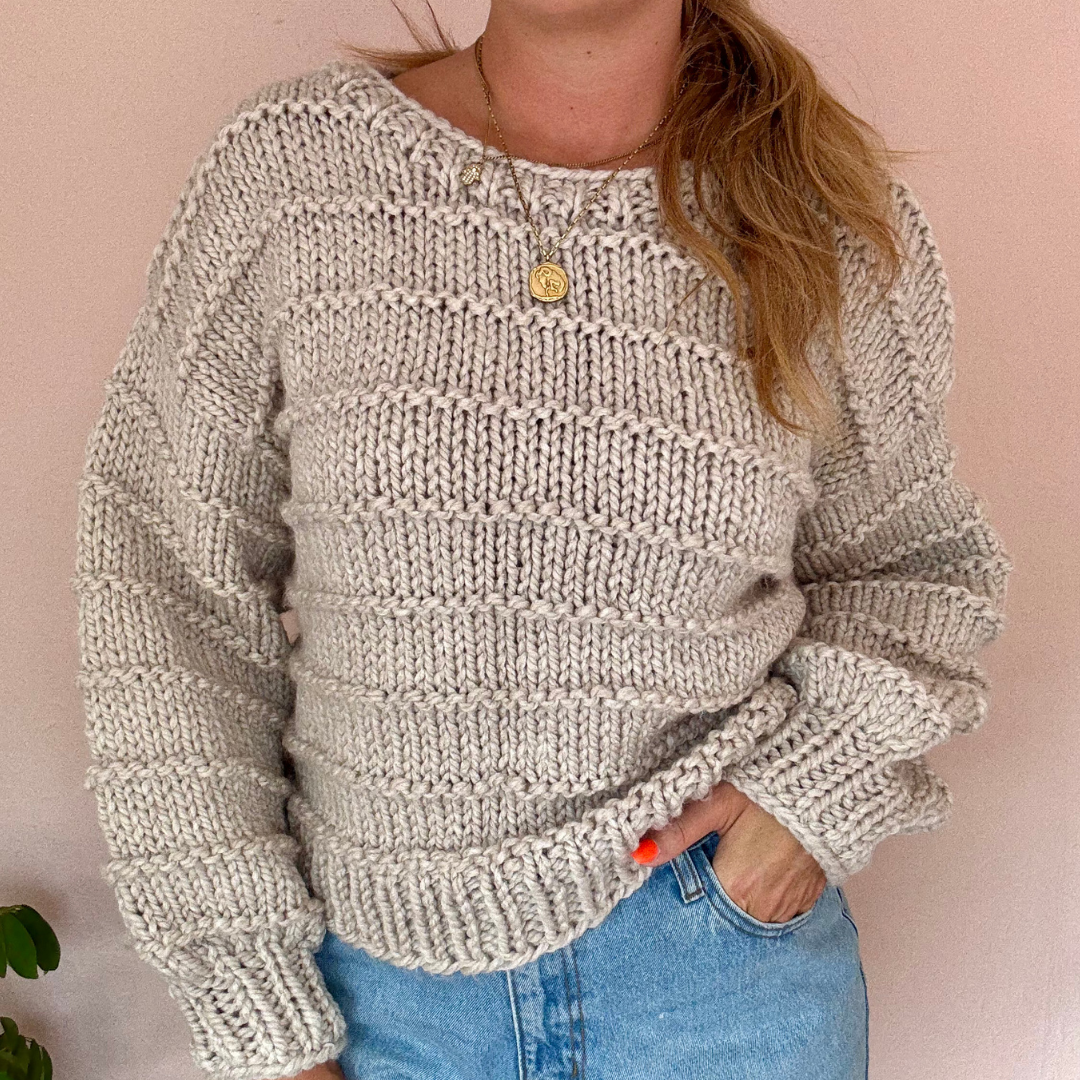 The Ella Jumper knitting kit| chunky jumper knit kit | beginner friendly | DIY knitting kit | sweater knit kit