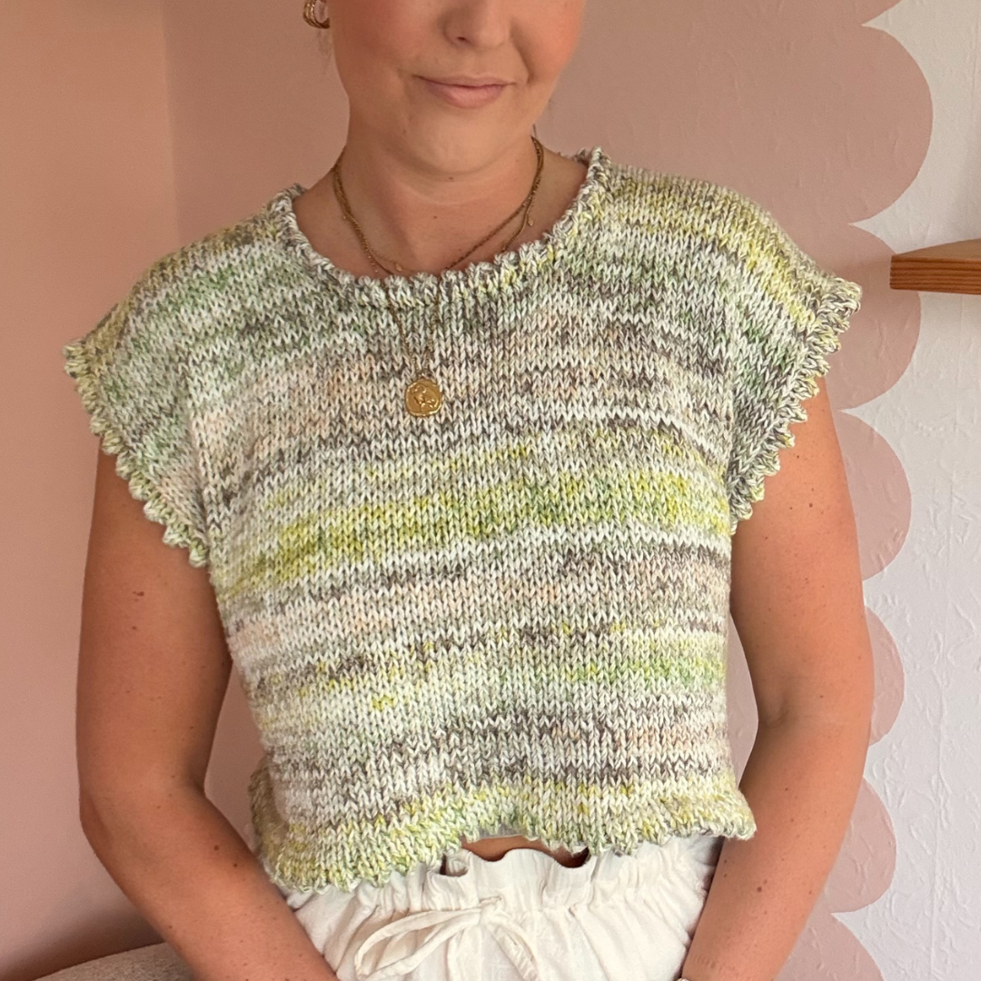 KNITTING KIT - Maddie Tee - Cotton Waves