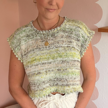 KNITTING KIT - Maddie Tee - Cotton Waves