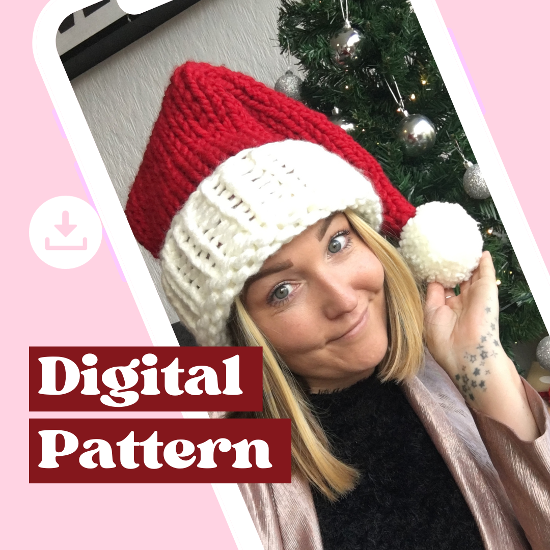 chunky santa hat knitting pattern