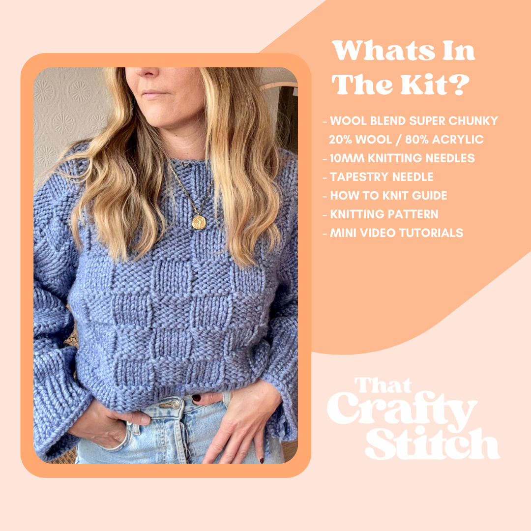 wool blend knitting kit -the Sharon jumper