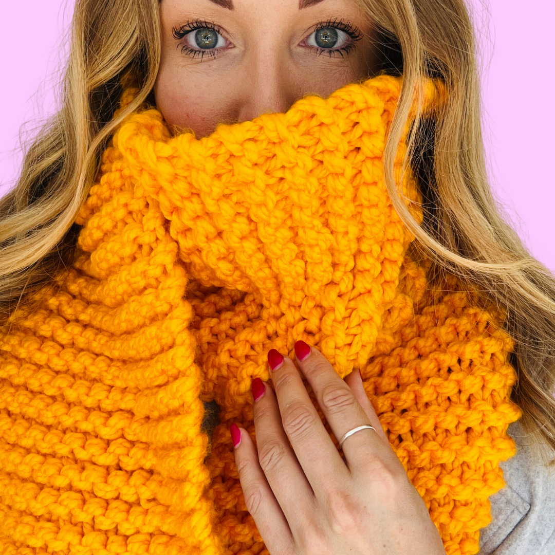 KNITTING KIT - Chunky Knit Stitch Scarf