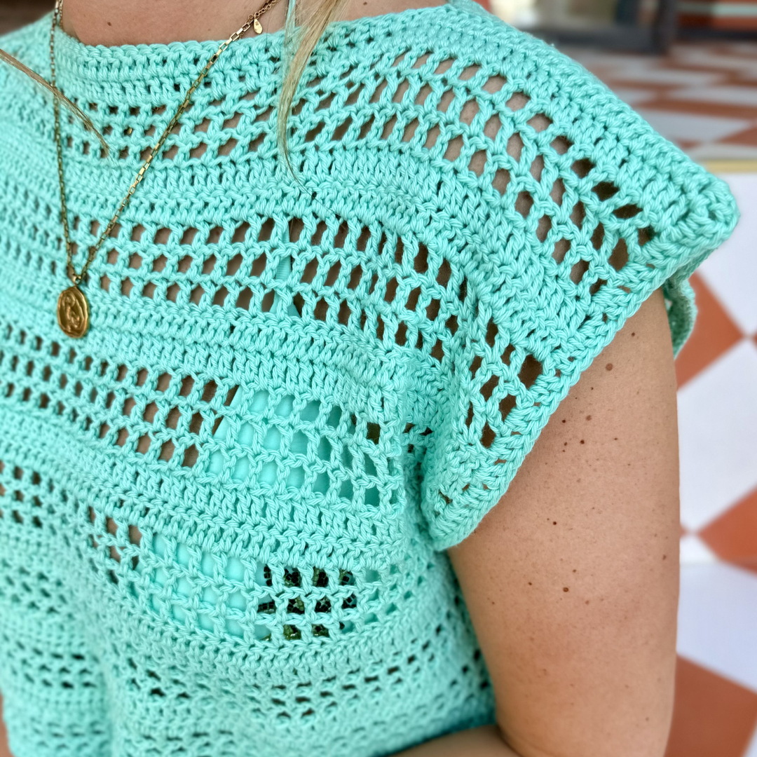 Capri Tee Crochet Kit | Beginner friendly crochet kit | summer top crochet kit | DIY crochet kit