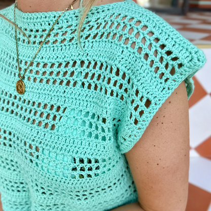 Capri Tee Crochet Kit | Beginner friendly crochet kit | summer top crochet kit | DIY crochet kit