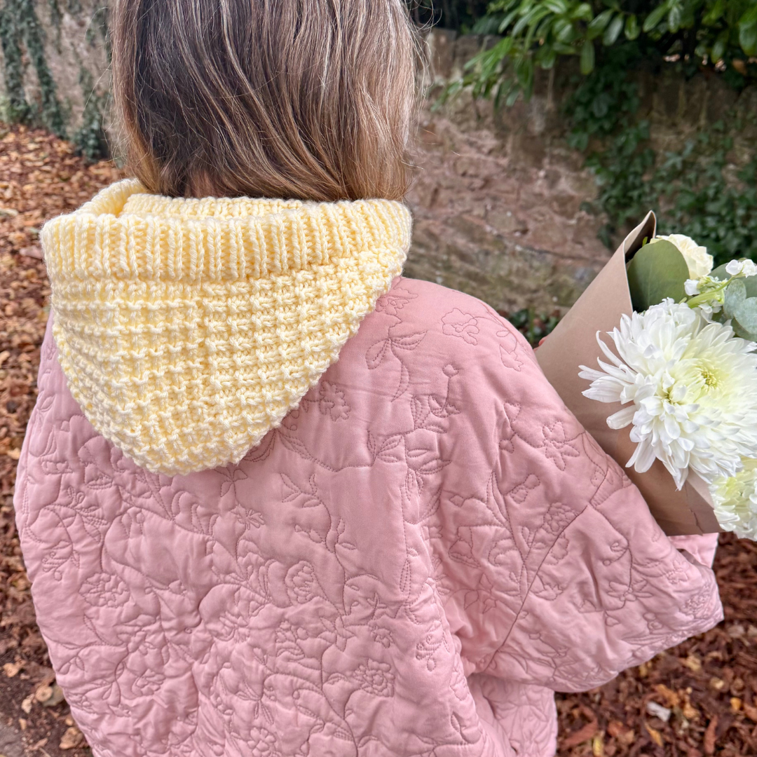 Hurdle stitch bonnet knit kit | knitting kit | beginner friendly | bonnet knitting kit