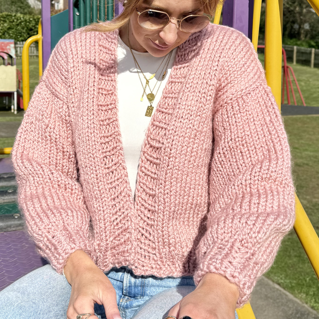 Margo cardigan knit kit | super chunky cardigan kit | beginner friendly cardigan knitting kit