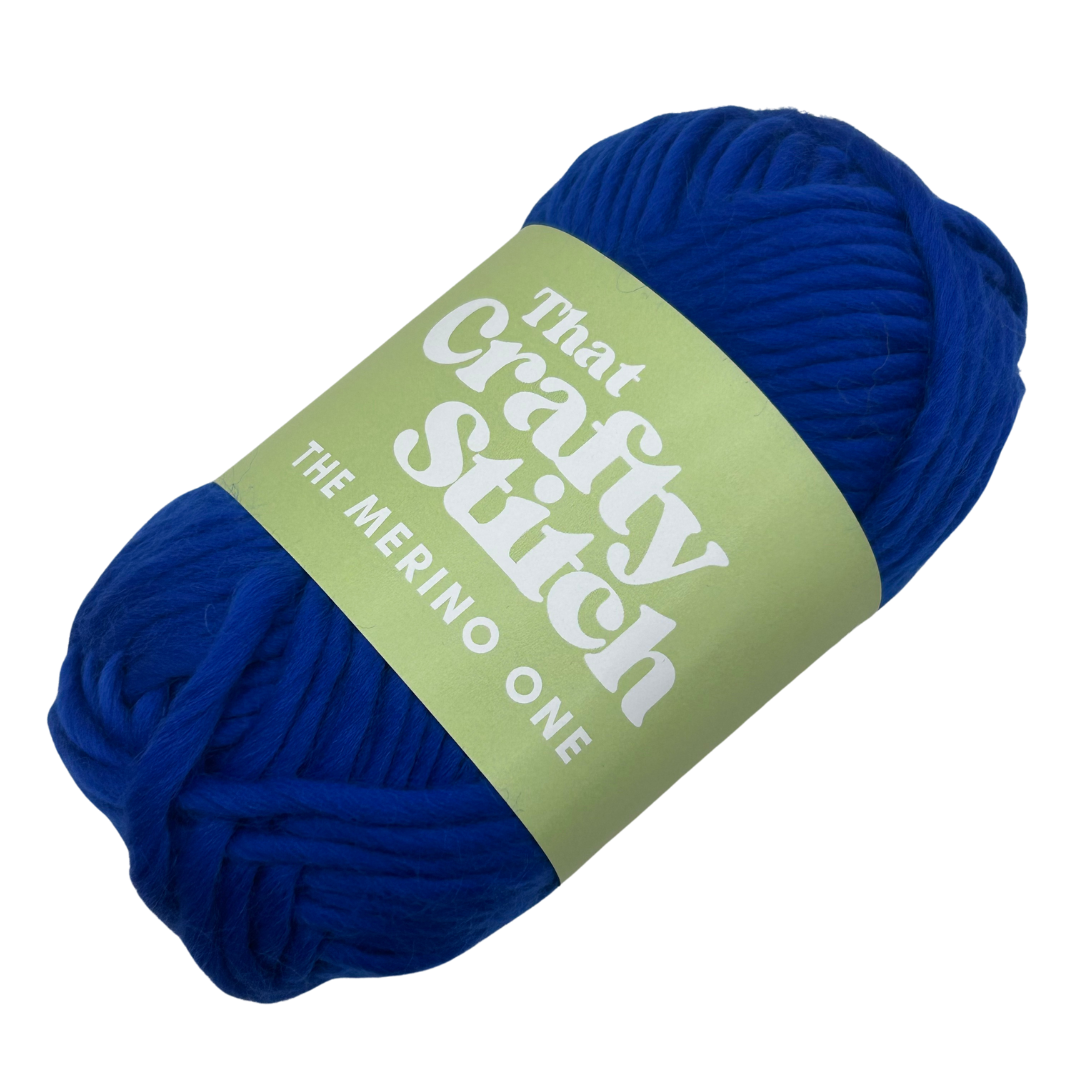 Blue super chunky merino wool