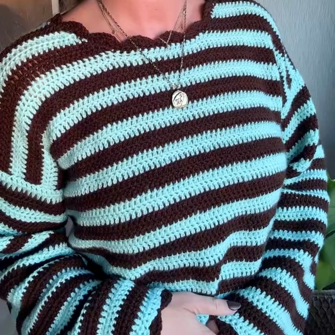 Hallie sweater crochet kit | easy crochet jumper kit | DIY crochet kit 