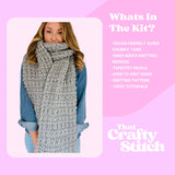 textured chunky scarf knitting kit