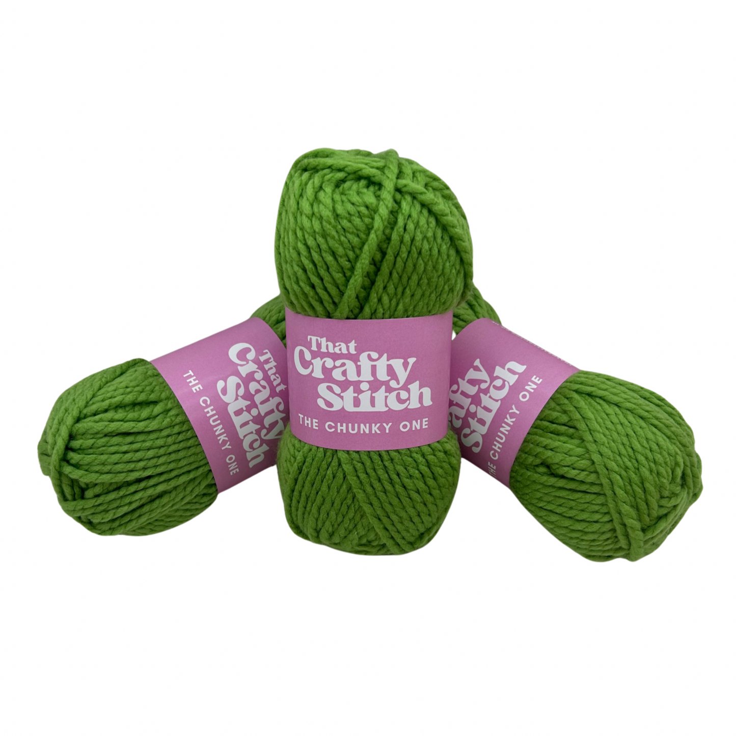 Grass green super chunky yarn
