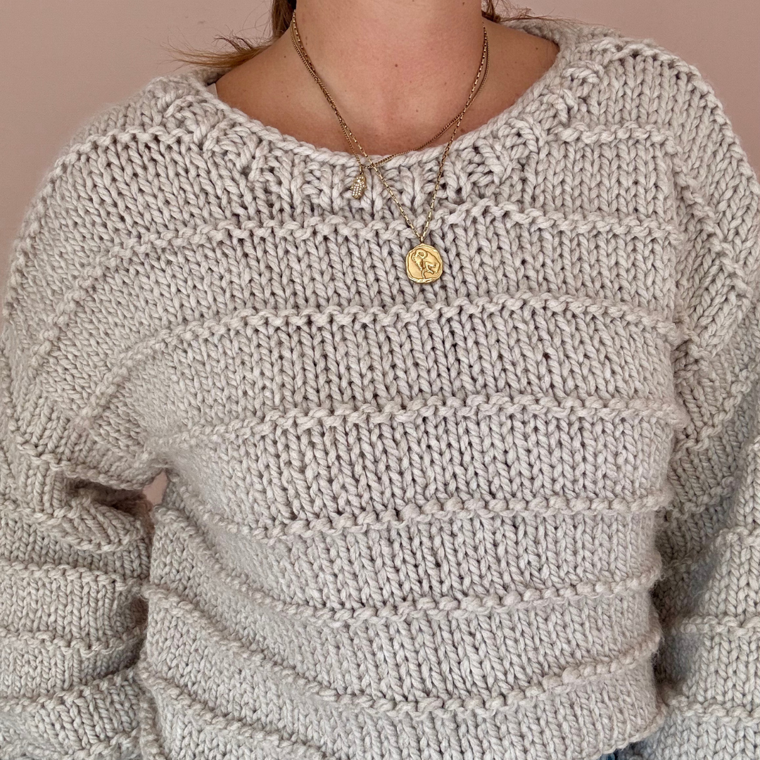 The Ella Jumper knitting kit| chunky jumper knit kit | beginner friendly | DIY knitting kit | sweater knit kit