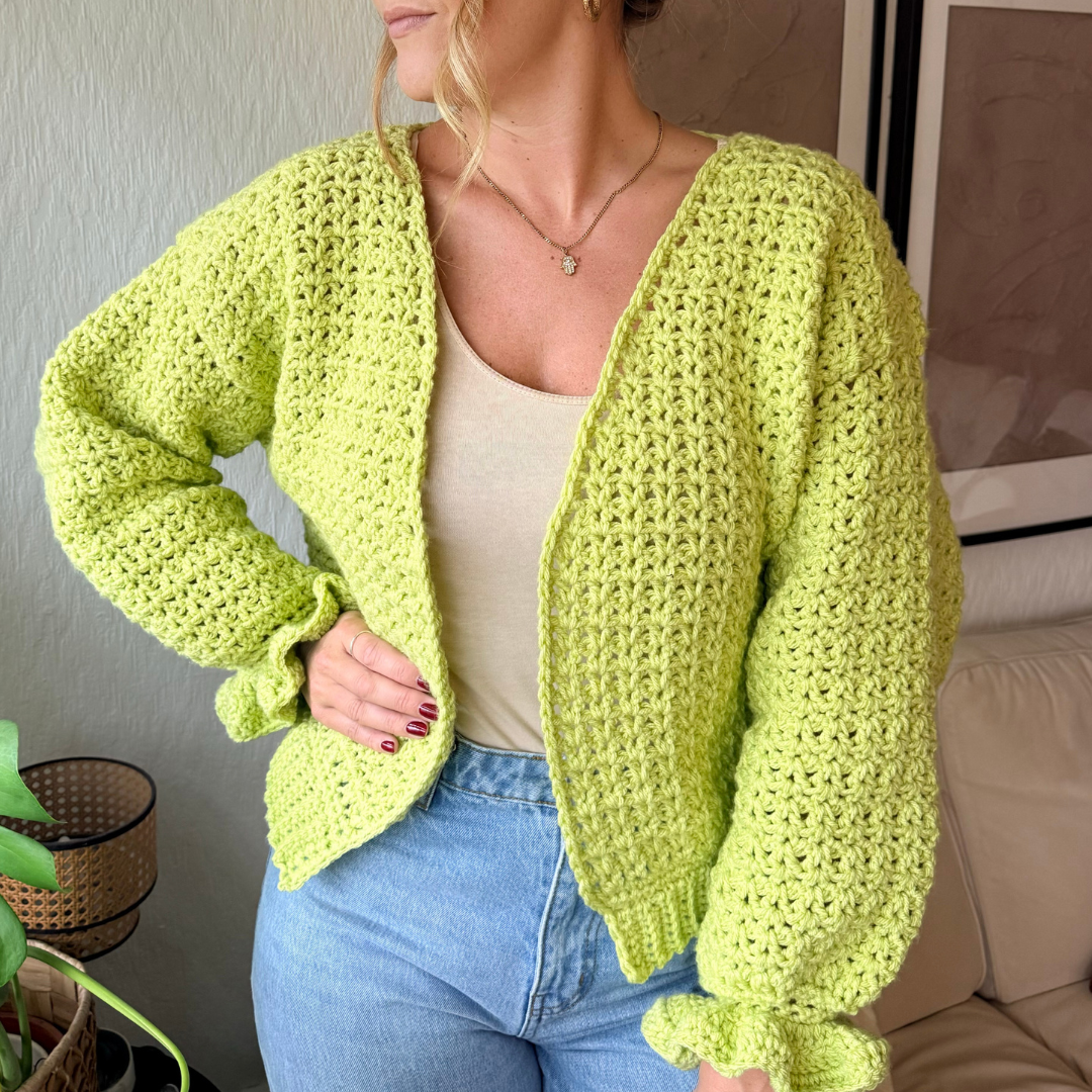 Ivy cardigan crochet kit | cardigan crochet kit | crochet gift set | easy crochet cardigan | how to crochet | DIY crochet kit