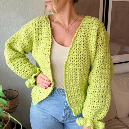 Ivy cardigan crochet kit | cardigan crochet kit | crochet gift set | easy crochet cardigan | how to crochet | DIY crochet kit