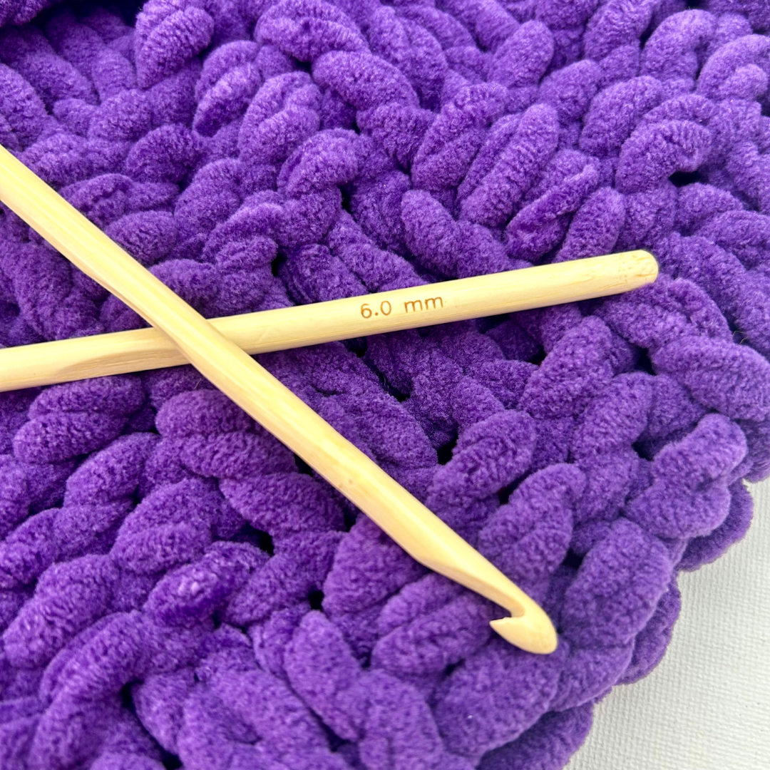 6mm crochet hook made from bamboo