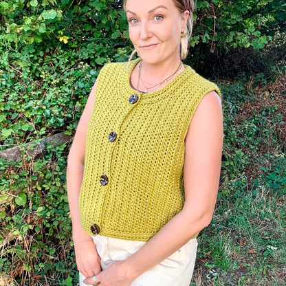 Sophie Button Tank Top Crochet pattern | digital crochet pattern | crochet tank top | autumn crochet project