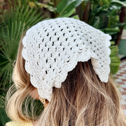 Anna Bandana Crochet Pattern | digital crochet pattern | scandi style bandana | croche tutorial