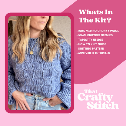 Merino knitting kit - the Sharon jumper