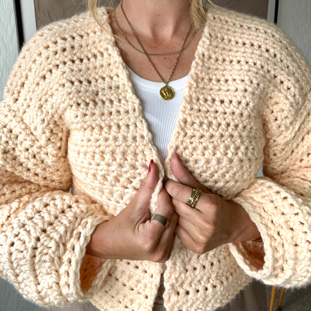 Libby Cardigan Crochet Pattern - digital crochet pattern - beginner friendly