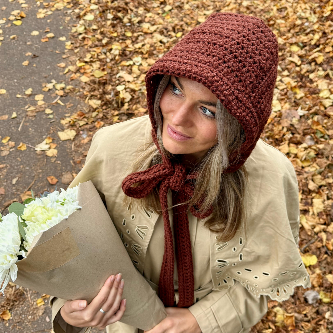 Crochet bonnet kit | beginner friendly crochet kit | complete DIY crochet kit