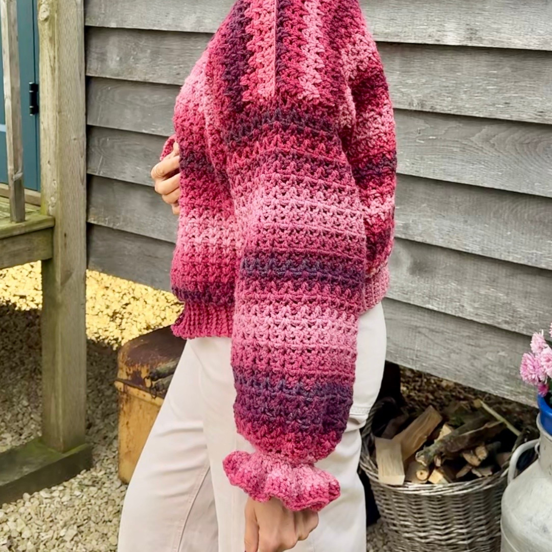 Ivy cardigan crochet kit | aurora chunky yarn | easy diy crochet kit | cardigan kit