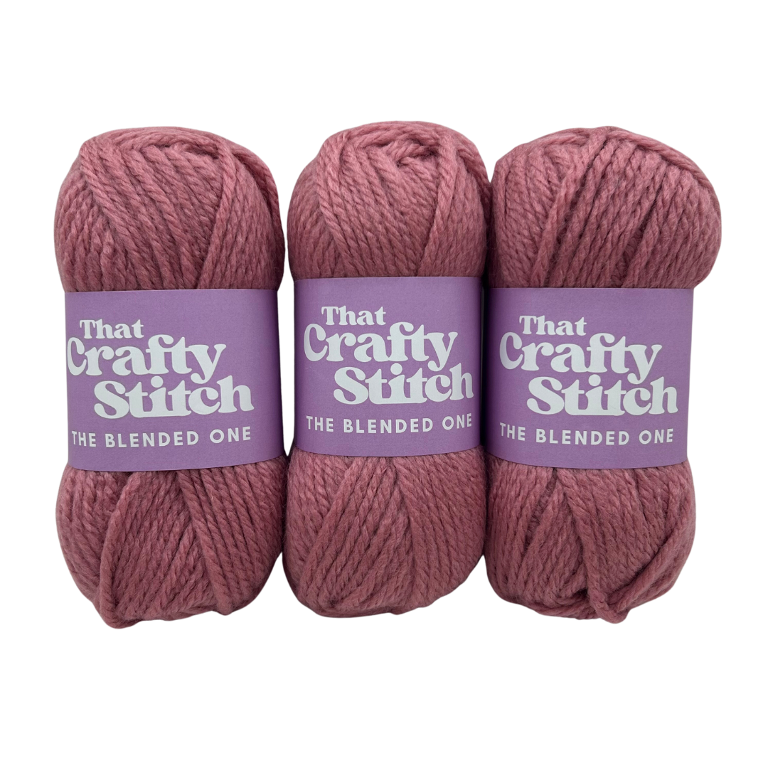 super chunky wool blend yarn - rose pink