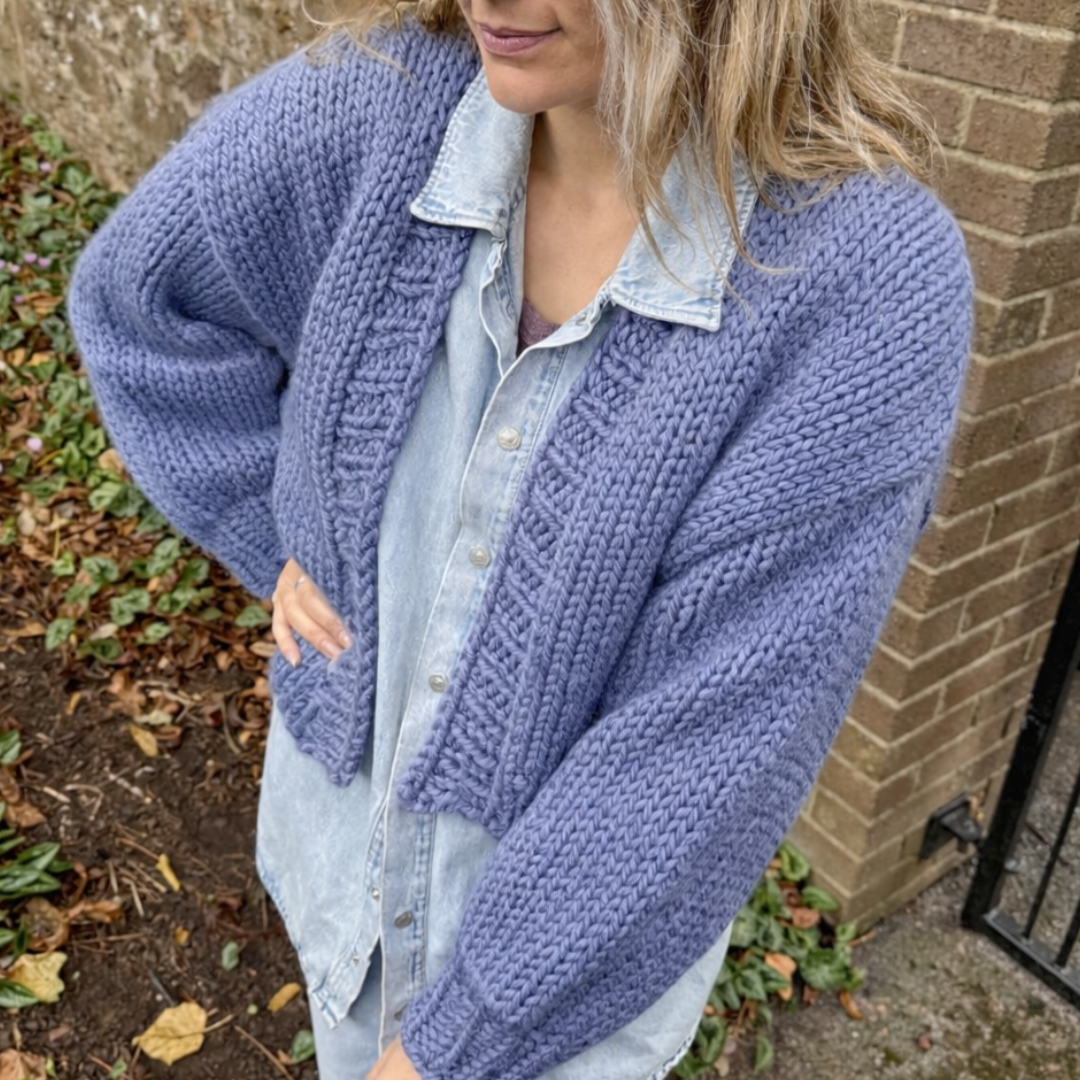 Margo cardigan knit kit | super chunky cardigan kit | beginner friendly cardigan knitting kit