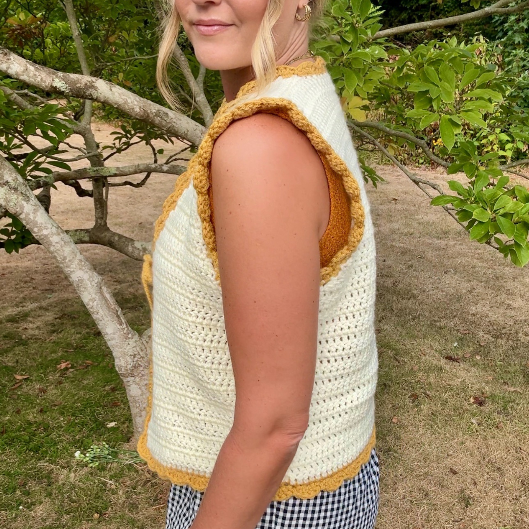 Crochet pattern - The Hallie Tie Front Top | Digital crochet pattern | beginner friendly pattern | tie front top crochet pattern