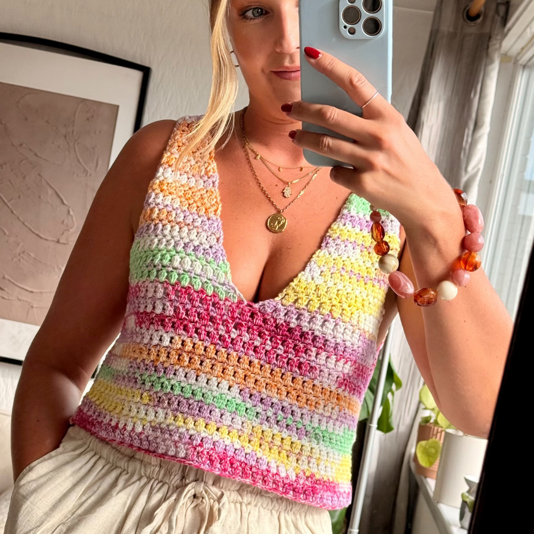 Mabel Cami Cotton Waves Crochet Kit | summer crochet kit | DIY crochet kit