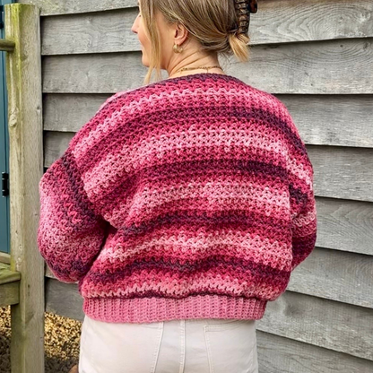 Ivy cardigan crochet pattern | easy chunky cardi pattern | digital crochet pattern