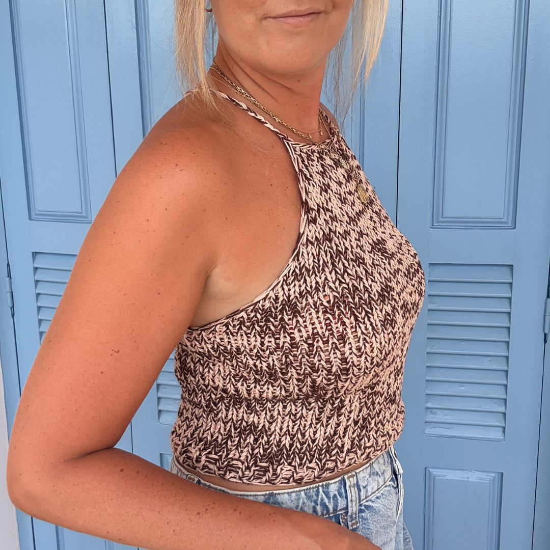 Tori tank top knitting kit | DK cotton knit kit | confident beginner knit kit | summer top knitting kit