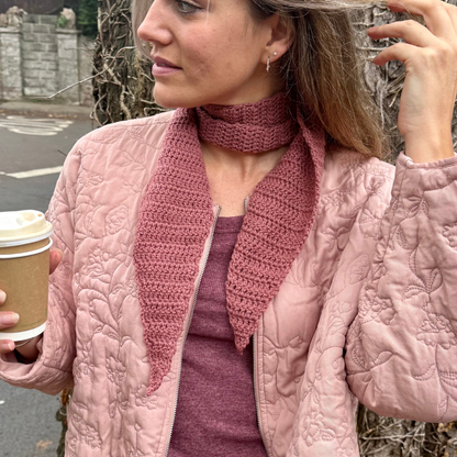 crochet neckerchief digital pattern | make your own crochet neck scarf | digital crochet pattern