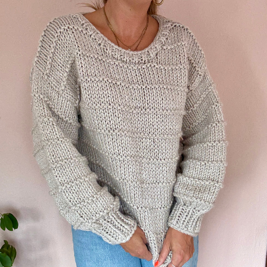 The Ella Jumper knitting kit| chunky jumper knit kit | beginner friendly | DIY knitting kit | sweater knit kit