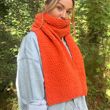 Crochet squishy scarf pattern | digital crochet pattern | beginner friendly crochet scarf pattern