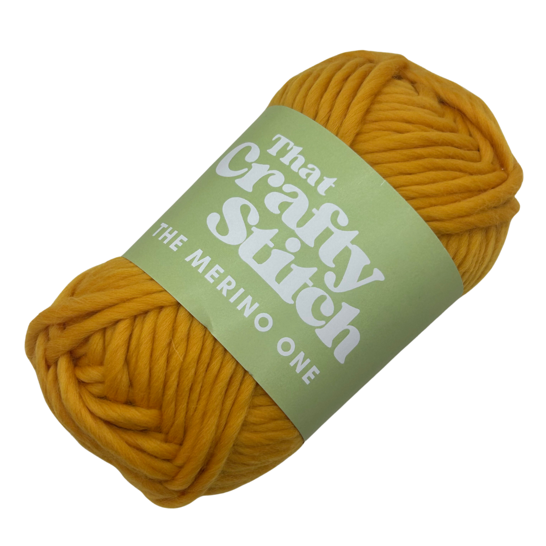 Yellow super chunky merino wool