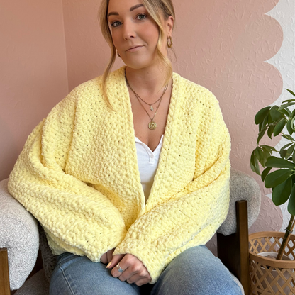 crochet cardigiant crochet kit | weight cardigan crochet kit | chenille heavy cardi crochet kit