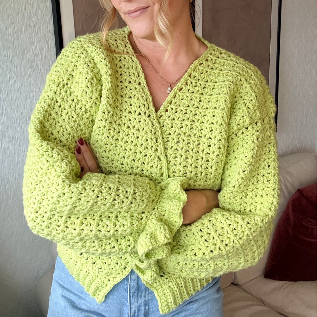 Ivy cardigan crochet kit | cardigan crochet kit | crochet gift set | easy crochet cardigan | how to crochet | DIY crochet kit