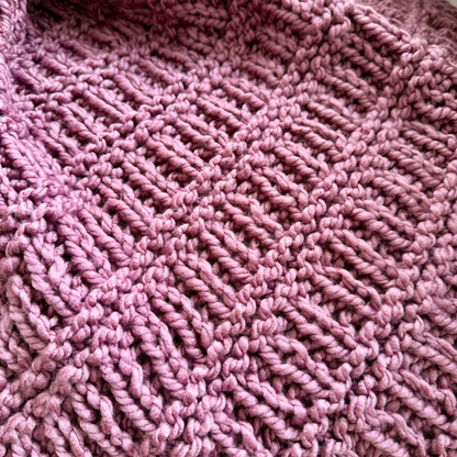 Chunky Hurdle Stitch Blanket Knitting Pattern | Digital Knitting Pattern | Beginner Friendly