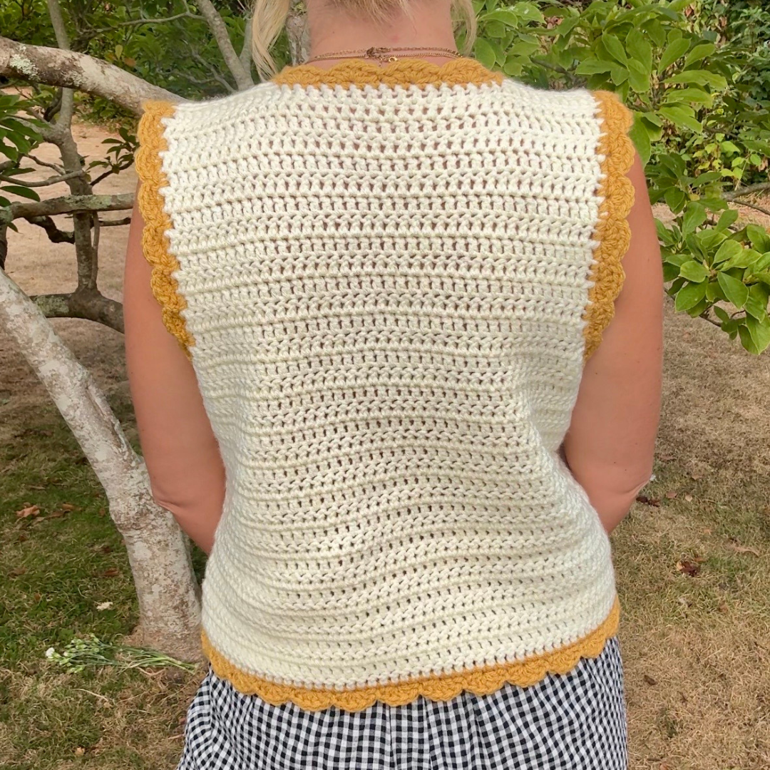 Crochet pattern - The Hallie Tie Front Top | Digital crochet pattern | beginner friendly pattern | tie front top crochet pattern
