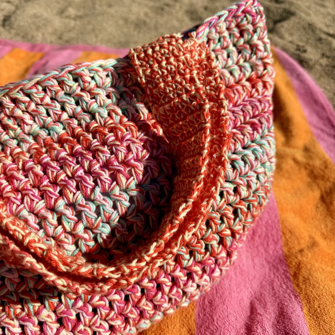 Crochet beach bag kit | beginner friendly crochet kit | double knit crochet bag | DIY kit