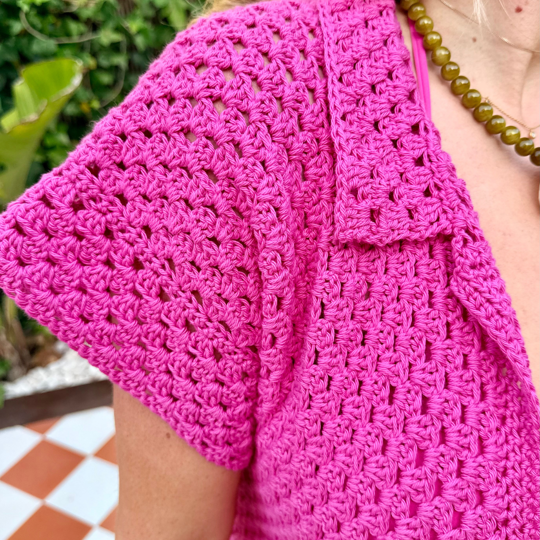 The Maya Shirt | crochet summer shirt kit | complete crochet kit | Crochet shirt kit