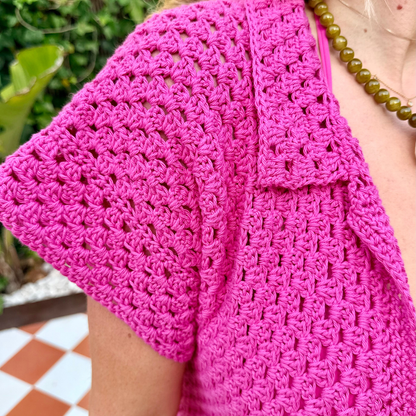 The Maya Shirt | crochet summer shirt kit | complete crochet kit | Crochet shirt kit