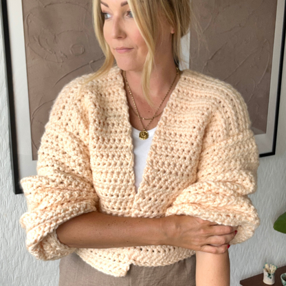 Libby Cardigan Crochet Pattern - digital crochet pattern - beginner friendly